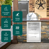 14"x20"x23" Three-layer Drawer cabinets for outdoor kitchens or courtyards W3167P303254
