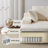 Oversized Chaise Lounge Chair Cozy Cloud Couch, Modern Plush Corduroy Upholstered Sleeper Sofa 70499596