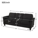 ZNTS 3-Seat Sofa Living Room Linen Fabric Sofa WF191004AAB