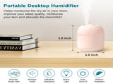 Portable Mini Humidifier, 220ml,Small Cool Mist Humidifier, USB Personal Desktop Humidifier For 70777005