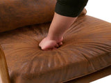 High Back Solid Wood Armrest Backrest Iron Frame Bronzing Cloth Indoor Leisure 79269077
