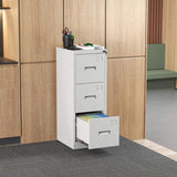 3 Drawer Metal Vertical File Cabinet with Lock and Card Slot Office Home Vertical File Cabinet for 09981331