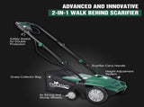Garden Scarifier, 2-in-1 13INCH Dethatcher Scarifier,12 Amp Electric Lawn Dethatcher,Removable W46568155