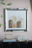 S/2 23.6x23.6" Kaiden Crystal Mirror Framed Wall Art on Mellow Golden Tint Background W2078P318309