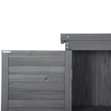 ZNTS Wooden Garden Shed 3-tier Patio Storage Cabinet Outdoor Organizeren Lockers with Fir 02399608