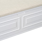 Rustic Style Solid wood Entryway Multifunctional Storage Bench with Safety Hinge 60666981