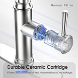 Kitchen Faucet - Spring Kitchen Sink Faucet with 3 Modes Pull Down Sprayer, Single Handle&Deck Plate T3177P277523