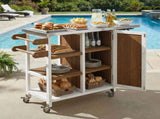 Foldable Outdoor Kitchen Island Patio Kitchen Island Outdoor Kitchen Cart Portable Prep Station with N719P380281Z