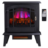 ZNTS 20" Electric Fireplace Stove, Freestanding Indoor Fireplace Heater with 3-Level Dimmable Flame 18893403