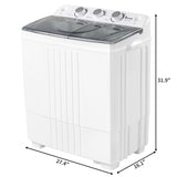 ZNTS Twin Tub with Built-in Drain Pump XPB45-428S 20Lbs Semi-automatic Twin Tube Washing Machine for 00980702