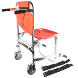 Foldable Lightweight EMS Stair Chair with Brake, Medical Emergency Evacuation Lifting Climbing 03231191