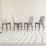 A set of 4 dining chair, modern style chair made of high-quality PU Leather fabric with thick soft W2189P168409