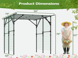 Large Garden Trellis Arch - 79"x59"x78" PE-Coated Metal, Rustproof Plant Support for Climbing Vines 62443253