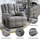 Dual Motor Heat Massage Infinite Position Up to 350 LBS Electric Power Lift Recliners with W3224P288433