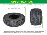 Set of 2 20x10.00-8 Lawn Mower Tires, 4-Ply Tubeless Turf Tread Heavy Duty, Tire Only No Rim, Fits W1364P445943