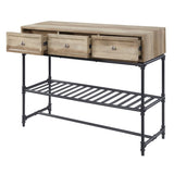 Mankato Oak and Sandy Black Sofa Table B062P186450