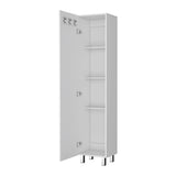 Clarno Tall Storage Cabinet, Single Door with Broom Hangers B128P148688