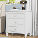 U_STYLE 3-Drawer Nightstand Storage Wood Cabinet WF319366AAK
