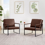 Lounge, living room, office or the reception area PVC leather accent arm chair with Extra thick W135958336