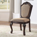 Beige and Espresso Solid Back Side Chairs B062P189085