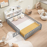 Headboards for Full-size Montessori Floor Bed White,Freely collocation W1716P181577
