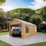 ZNTS 12x20ft heavy duty outdoor portable garage ventilated canopy carports W2373P147982