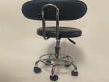 Give Corn kernel leather cover,Round Shape Adjustable Salon Stool with Back and Line Black 74315953