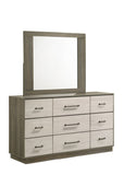 Gem Modern Style Mirror Made with Wood in Beige & Brown B009P254154