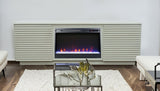 73 inch Fireplace TV Stand for TVs up to 85 inches, Sandstone Finish B108P255363