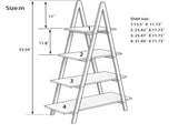 Solid bamboo wood oxford Aframe ladder display bookshelf 84863618