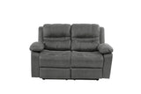 Contemporary Motion Loveseat 1pc Couch Metal Reclining Living Room Furniture Slate Blue Breathable B011P205568