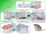 2-Pack Humane Mouse Traps Instant-Lock One-Way Door, 2 mm Galvanized Metal, Safe for Kids & Pets, 13688608