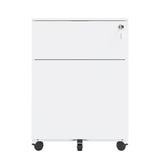 2 Drawer Mobile File Cabinet with Lock Steel File Cabinet for Legal/Letter/A4/F4 Size, Fully 73782513