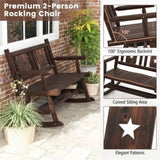 Wooden double rocking chair garden double sofa 69000504