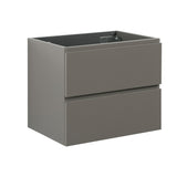 Alice-24W-102,Wall mount cabinet WITHOUT basin, Gray color, with two drawers, Pre-assembled W1865107117