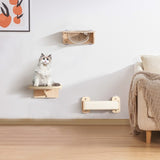 ZNTS Wall Mounted Cat Tree, Cat Wall Furniture with Capsule Bed, Cushioned Shelf, Scratcher, Floating W2181P145875