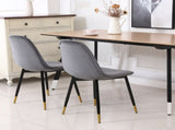 Lassan Contemporary Fabric Dining Chairs, Set of 4, Gray T2574P164529