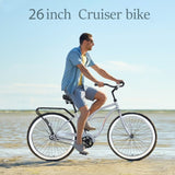 Single Speed Bicycles 26"Inch,Steel Frame, Wide Wheels for Stability, Rear Coaster Brakes,Multiple W1019P163417