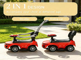 Red Toddler Stroller Sliding Car 2 in 1 Push Ride On with Horn, Music, Light, for Indoor & Outdoor 80844543