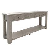 ZNTS TREXM Console Table/Sofa Table with Storage Drawers and Bottom Shelf for Entryway Hallway WF287219AAE