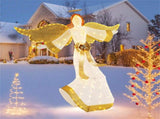 5.2 ft Christmas Pre-Lit Angel with Halo, Christmas Decorations 05994455