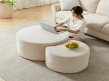 Nesting Coffee Table Set of 2,Upholstered Coffee Tables Set of 2 for Living Room, Modern Foam W834P326382