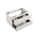 Alice-36W-201,Wall mount cabinet WITHOUT basin, White color, With two drawers, Pre-assembled W1865107116