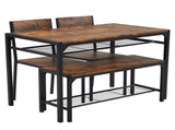 Dining Table Set for 4, Kitchen Table with 2 Chairs and a Bench, 4 Piece Kitchen Table Set for Small 60339413