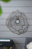 Set of 3 Metal Flowers Wall Decor, Transitional Wall Floral Sculpture for Foyer Porch Hallway W2078130330