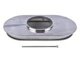 15" Oval Half Finned Polished Aluminum Air Cleaner Filter Fits for Chevy Ford Mopar SBC BBC 350 24596403