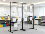 2-Pack 2' x 5.6' Gridwall Display Tower, Double-Sided Floorstanding Rack with T-Base & Clips 92322734