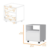 White 1-Drawer Nightstand B062P175808