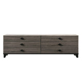 Avantika Faux Marble Top & Rustic Gray Oak Finish Dresser B2726P261880
