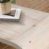 Farmhouse Vintage Crafts Coffee Table,Curved Art Deco Design, Easy Assembly, 48" W x 24" D x W1445P214062